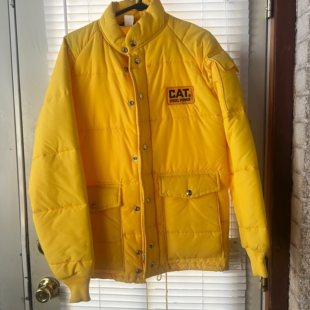 Vintage Catipillar yellow puffer